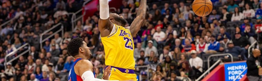 东契奇32分&amp;绝平3分不中老詹12+10 活塞终结湖人9连胜